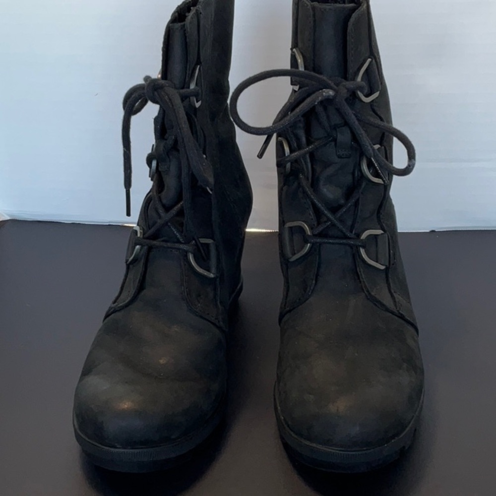 Sorel Joan of Arctic Wedge II Black Suede - Picture 2 of 5